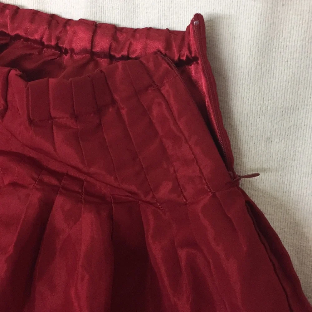 3/$35 TCP shiny red puffer skirt